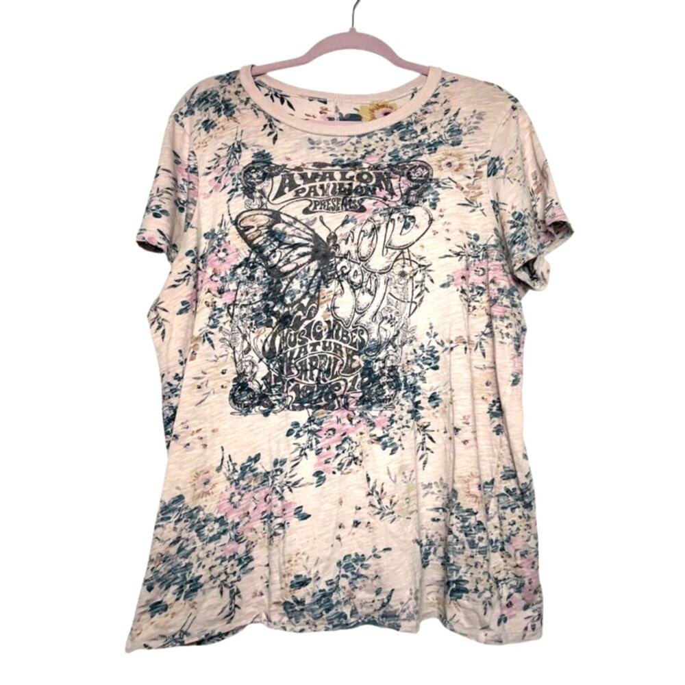 Torrid Floral Boho T Shirt Womens Size 1 Short Sleeve Crewneck Light Weight Top